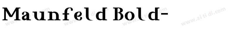 Maunfeld Bold字体转换